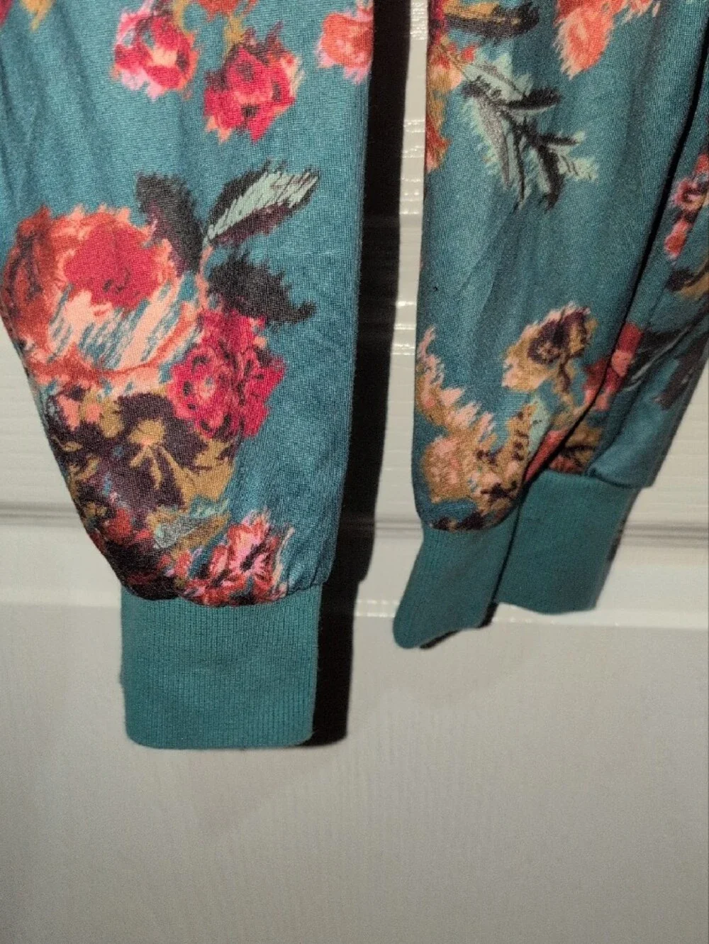 Joyfolie Girls Teal Floral One Piece Pajama Jumpsuit Boho Lounge Onesie 12